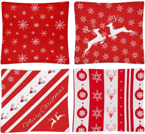 Хармоничен коледен стил в комплект от 4 бр.