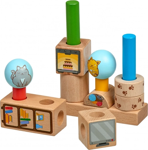 Наслагване върху колчета за пространствено мислене