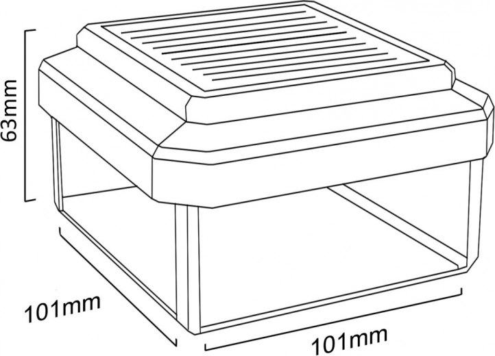 Лесен монтаж на стълб 100 × 100 mm
