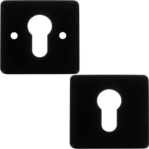 Модерна матова черна с квадратна розетка