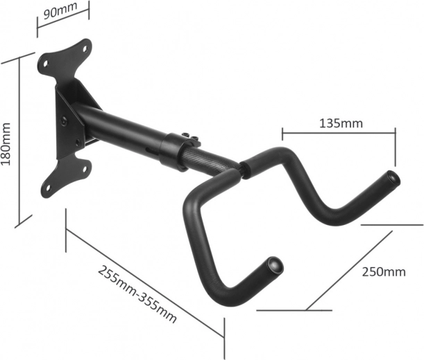Adjustable length and folding arm