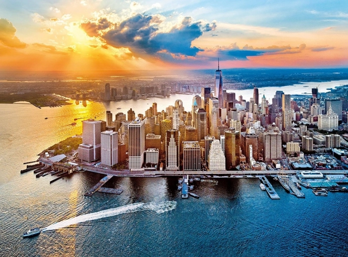 Sunset over New York