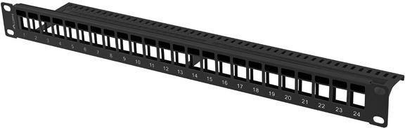 Modular panel for 24 keystone ports
