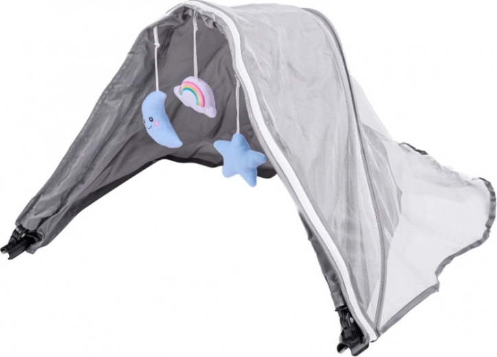 Козирка с мрежа против насекоми и висящи играчки