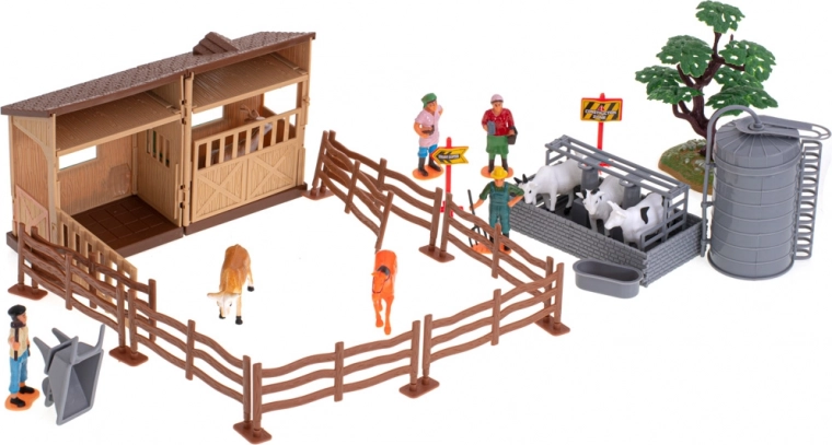 Animals, figures, and fencing