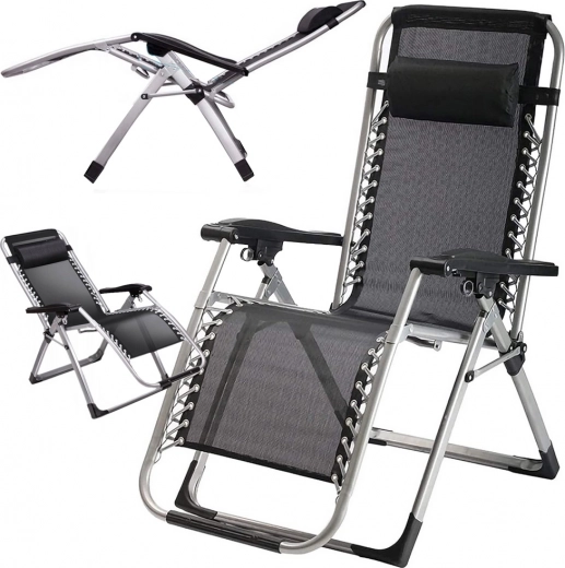 Многопозиционен гравитационен градински шезлонг