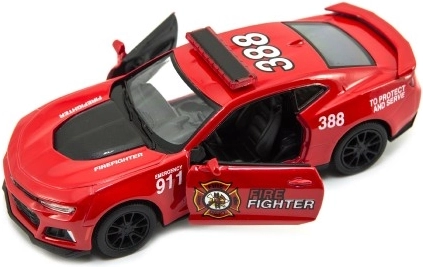 Детайлен модел на пожарна с метална каросерия