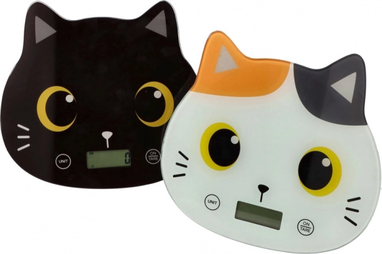 Playful cat design in two colors