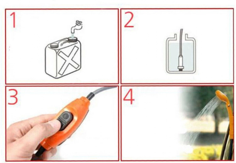 Практичен душ за къмпинг