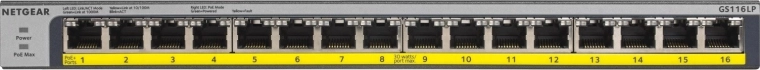 16× Gigabit PoE+ с мощност до 183 W