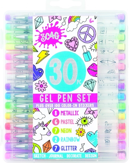 Various types of pens