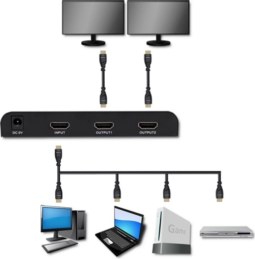 One input, two outputs simultaneously