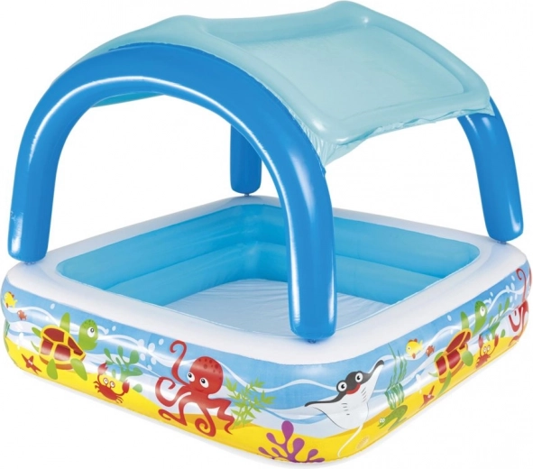 Надуваем балдахин за защита от слънцето