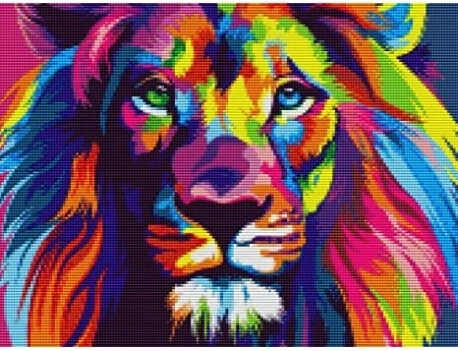 Сияен мотив на дъгов лъв