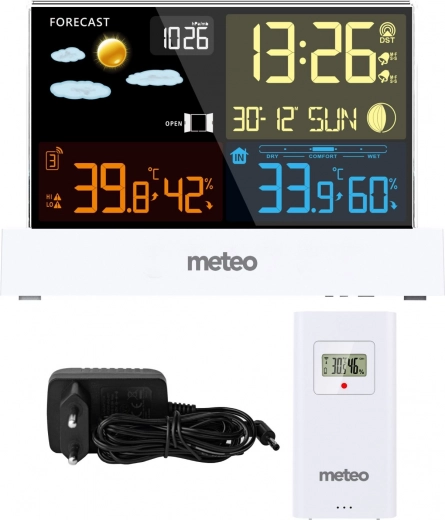 DCF clock, alarm, and comfort index