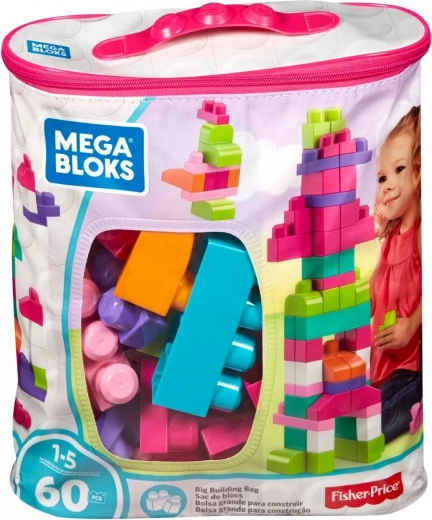 Practical pink zippered bag