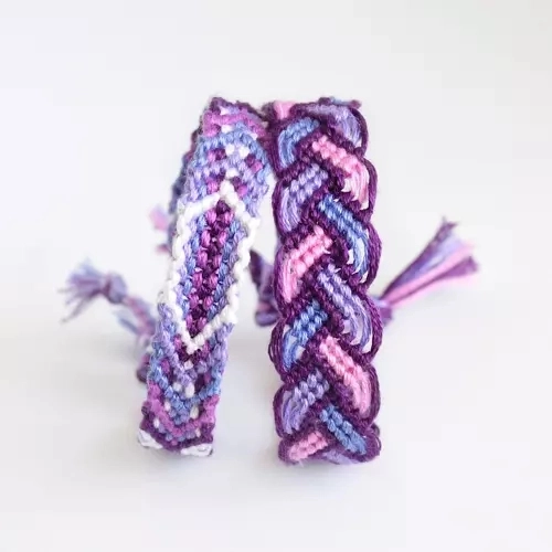 Patterned bracelets and beaded decoration