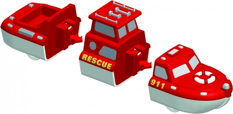 Three rescue vehicles in one set