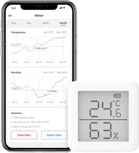 App with history, export, and alerts