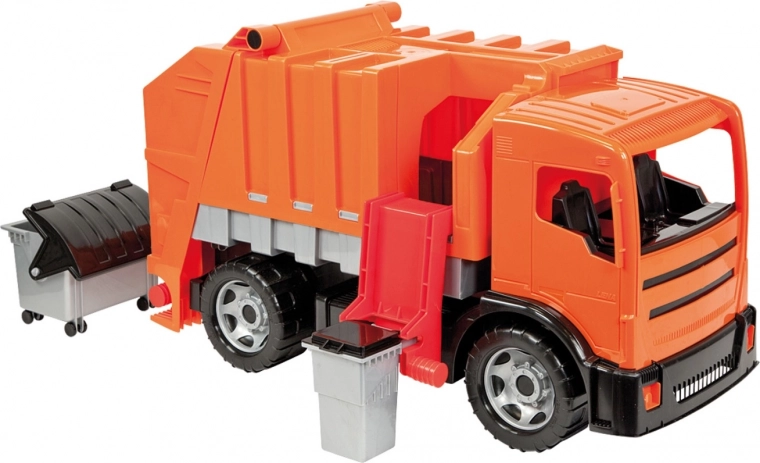 Two tipping mechanisms like a real waste collection service