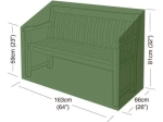 Protective cover for garden bench 163 × 66 × 81 cm, PE 90 g/m²