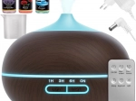 Ruhhy ultrasonic aroma diffuser and air humidifier 400 ml with ionizer, LED and remote control