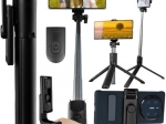 Izoxis Bluetooth selfie stick 2-in-1 with tripod and remote shutter - 1 piece