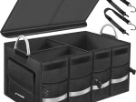 Xtrobb large reinforced trunk organizer with lid