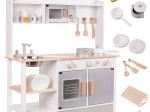 Дървена детска кухня от MDF с аксесоари, сива, 82 см