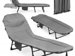 Folding camping lounger 200 × 65 cm MULTIGARDEN with adjustable backrest