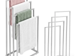 ModernHome freestanding metal towel rack with 4 arms, white