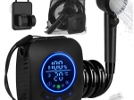 Rechargeable camping shower 8000 mAh TRIZAND with LED display (IPX8)