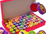 Kruzzel set of children's stamps 60 pcs – animals and faces