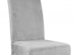 Velvet chair cover Ruhhy grey - 1 piece