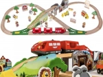 Kruzzel wooden train track set 57 pieces (3.2 m)