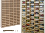 Kruzzel wooden shelf for toy cars and figurines, 90 compartments