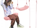 Kruzzel plastic children’s swing on ropes, pink - 1 piece