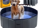 Сгъваем басейн за кучета PURLOV 100 × 30 см