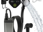Portable battery-powered shower 6000 mAh TRIZAND with submersible pump and USB-C