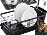 Ruhhy freestanding dish drying rack loft black
