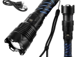 Тактическо LED фенерче Trizand 1500 lm с акумулатор 5000 mAh, USB-C, зуум