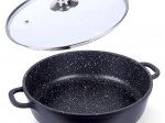 Гранитен тиган със стъклен капак GRANDE 28 cm