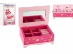 Wooden Princess jewelry box with mirror