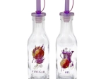 TORO Glass Oil and Vinegar Bottles 180 ml – Lavender, 2 pcs