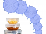 Silicone stretch food lids, set of 6 pcs