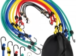 XTROBB elastic luggage bungee cords with hooks (12 pcs) with pouch
