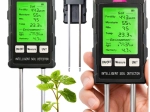 Дигитален измервател за почва 6в1 с LCD – влага, pH, температура, светлина и плодородие