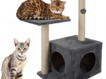 Purlov scratching post and cat tree 71 cm grey