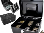 Metal cash box black - 1 piece