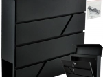 Maxy mailbox for A4 letters with newspaper tube, black